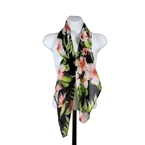 BY THE BEACH FLORAL SCARF